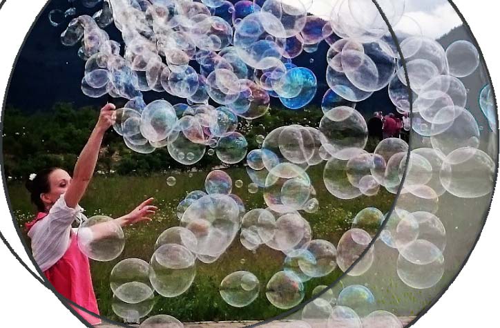 шоу мыльных пузырей